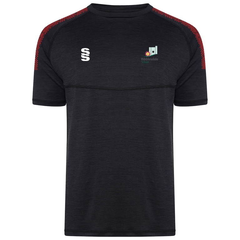 Ribbesdale High School Staff - Dual Gym T-shirt : Black Melange